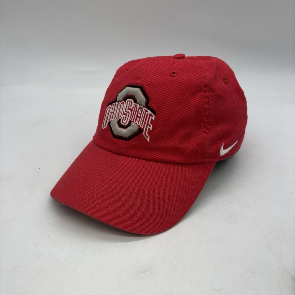 Nike Ohio State Buckeyes Hat Red Dri Fit OSFA Heritage 86 NCAA Football